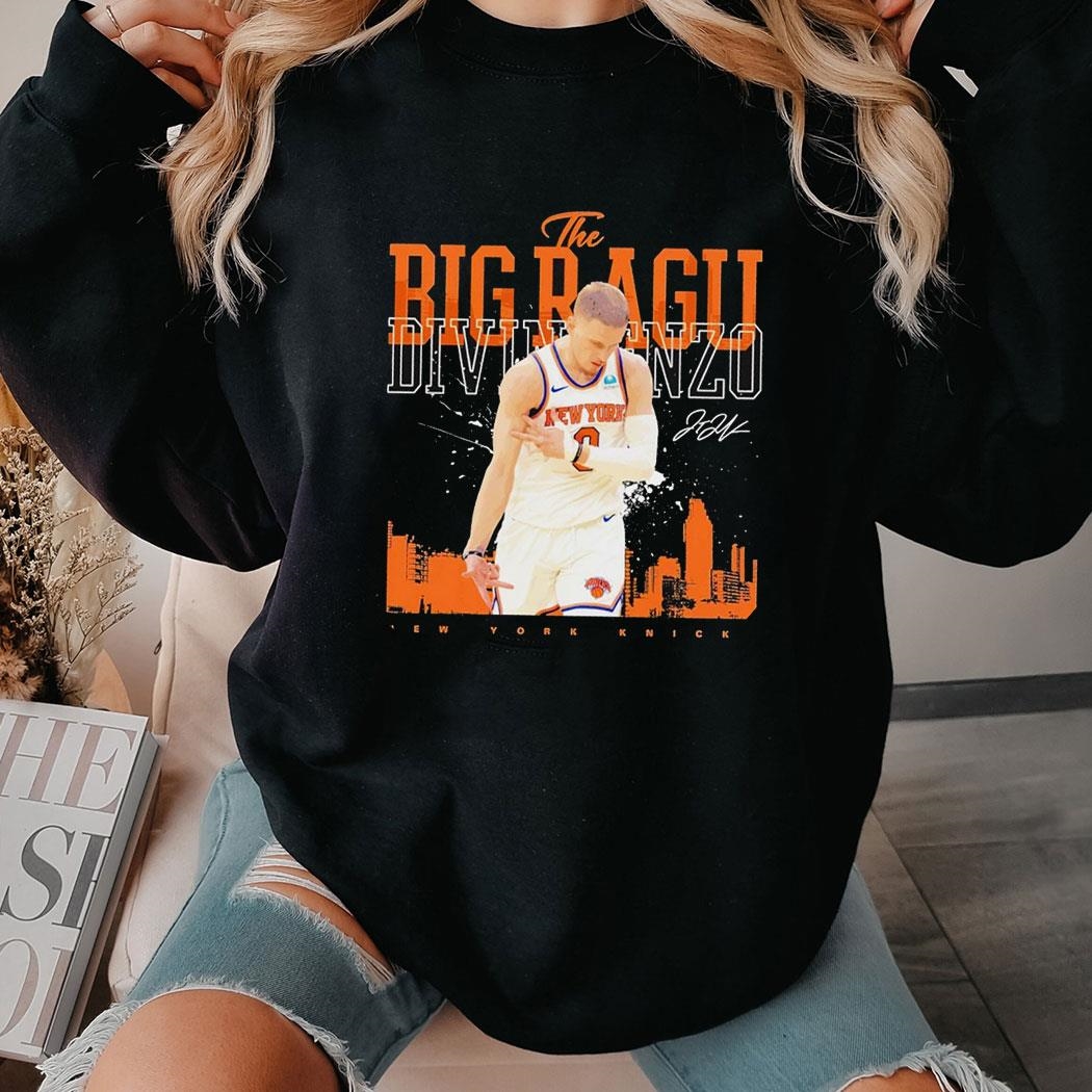 Donte Divincenzo New York Knicks The Big Ragu Signature Tee Long Sleeve Shirt
