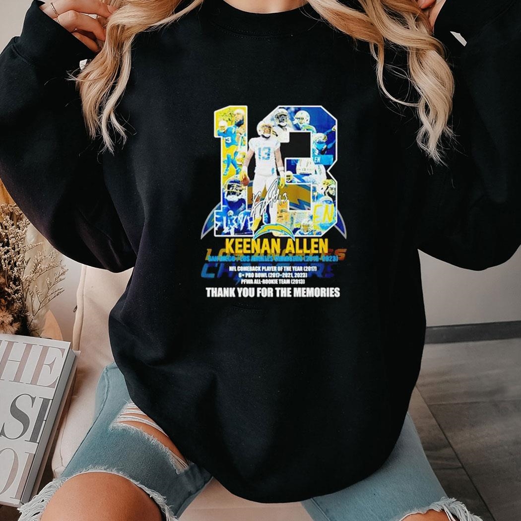 Keenan Allen 13 San Diego Los Angeles Chargers 2013 2023 Memories Shirt