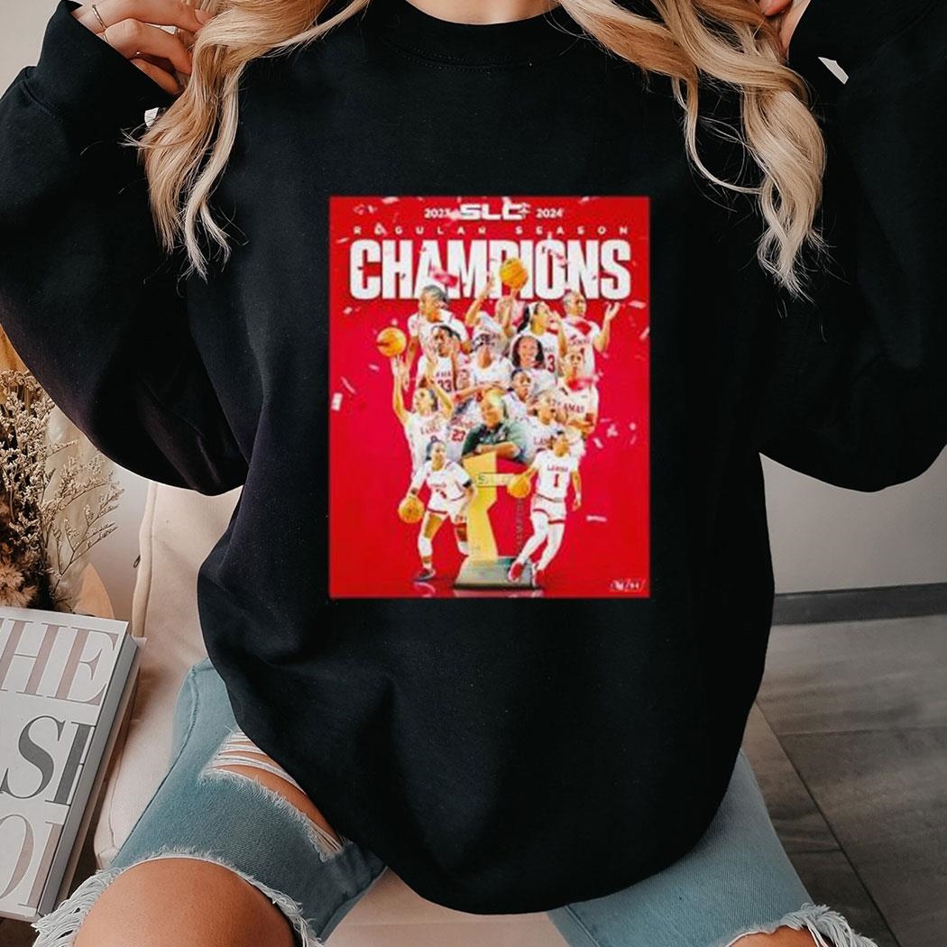 Lamar Cardinals 2023 2024 Slc Regular Season Champions Poster Shirt Ladies Tee
