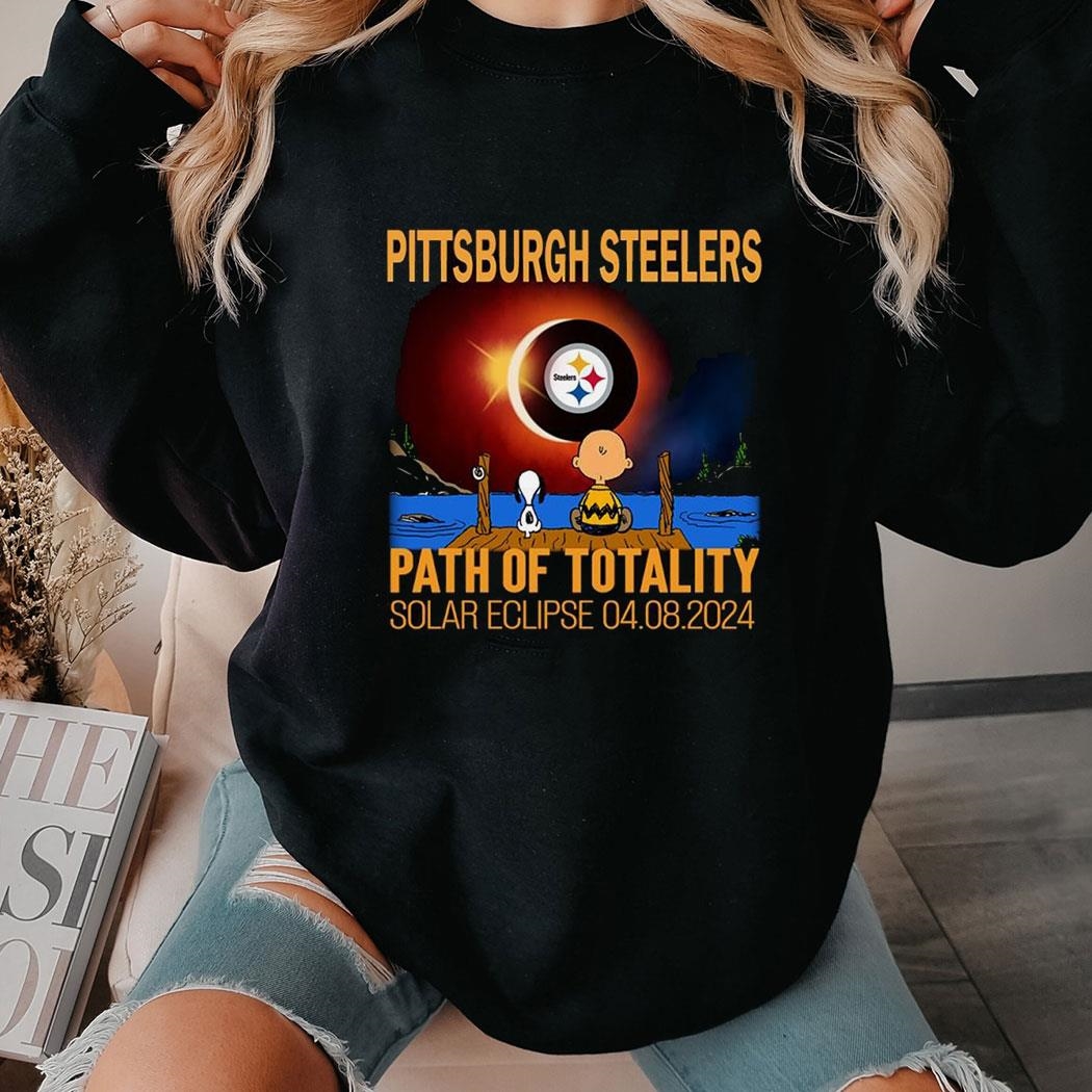 Pittsburgh Steelers Path Of Totality Solar Eclipse 2024 Shirt Hoodie Ladies Tee