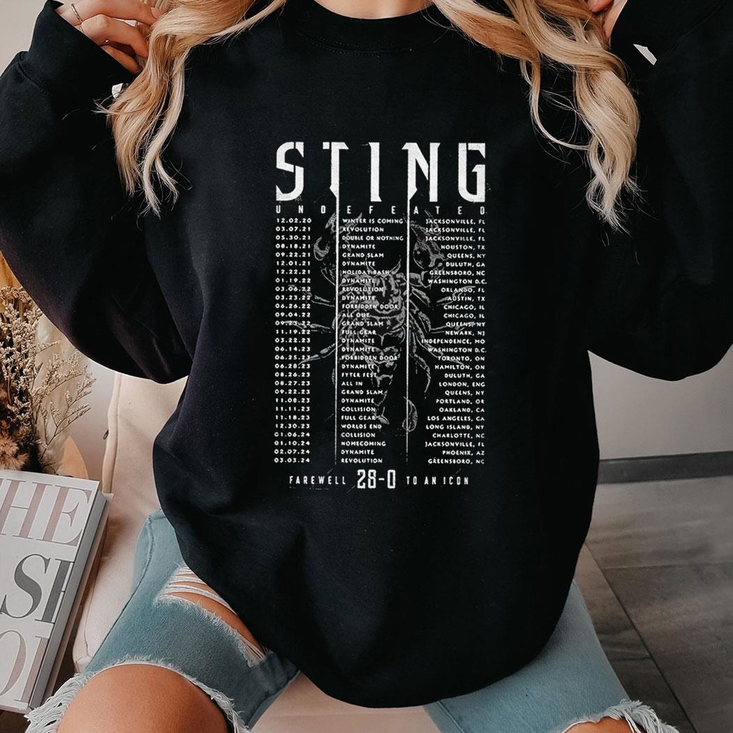Sting Undefeated Farewell To An Icon 28 – 0 Tee Shirt