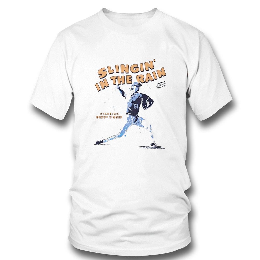 Brady Singer Slingin’ In The Rain Kansas City Royals Shirt Brady Singer Slingin’ In The Rain Kansas City Royals Shirt