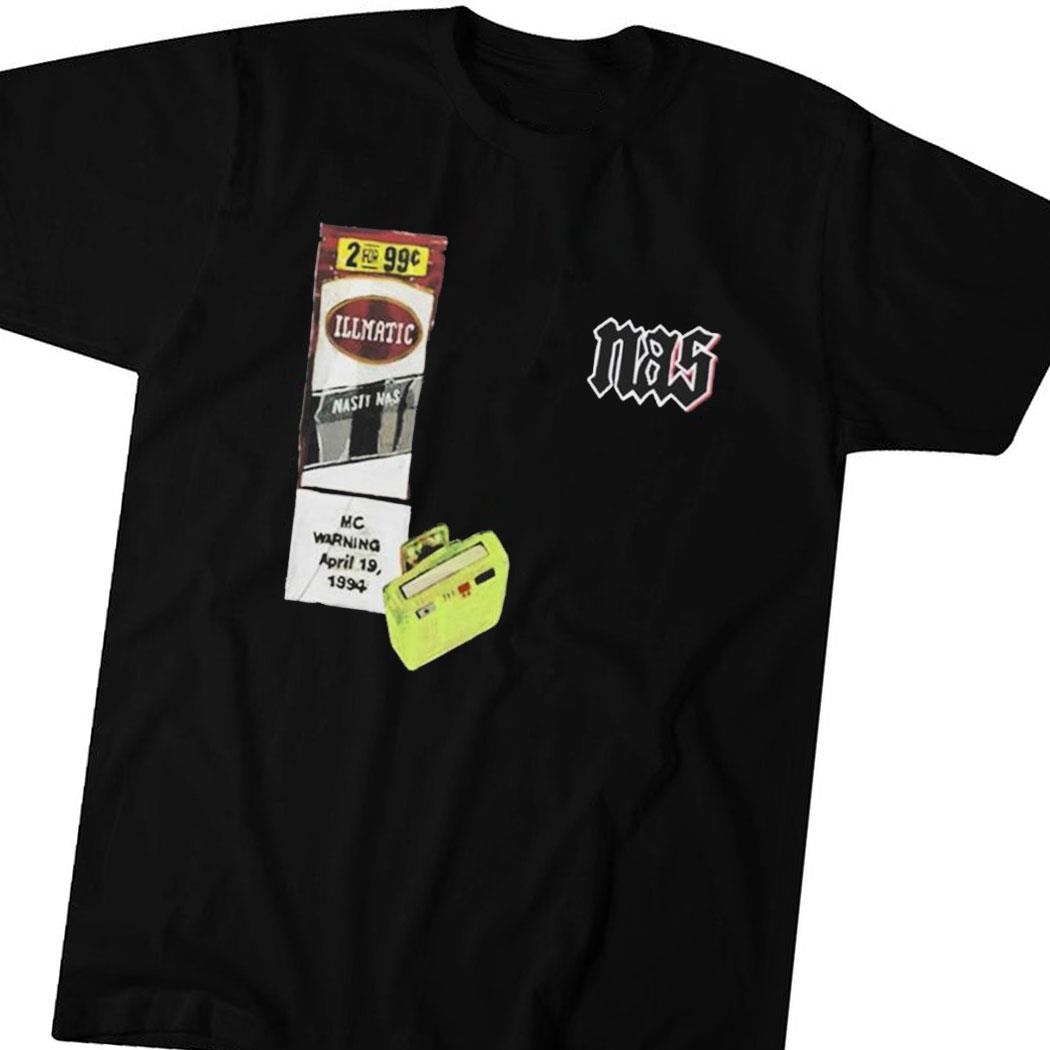 Nasir Jones 30 Years Of Illmatic Off Mc Warning April 19 1994 Shirt
