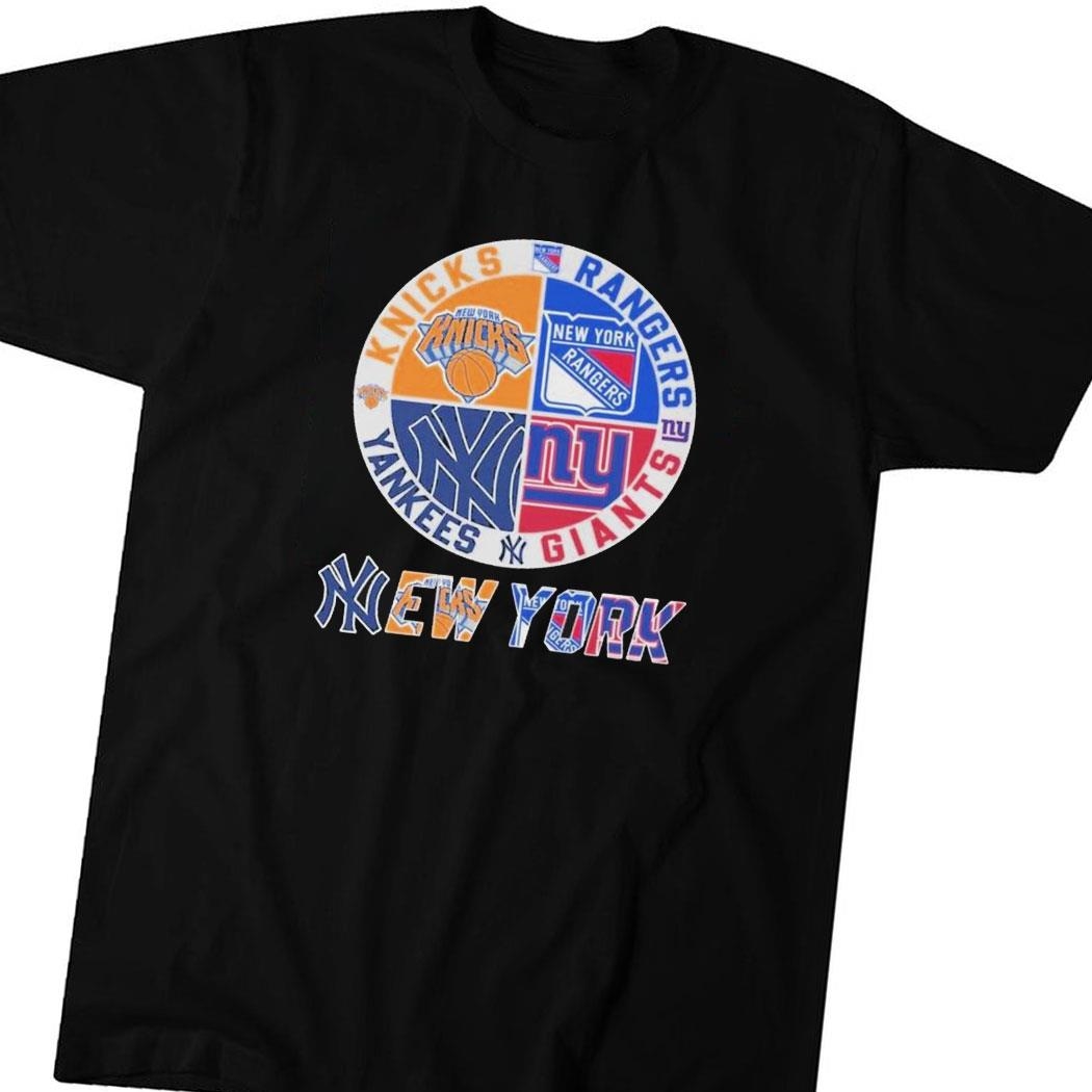 New York Knicks Ny Giants Ny Yankees Ny Rangers Sport State Shirt Hoodie