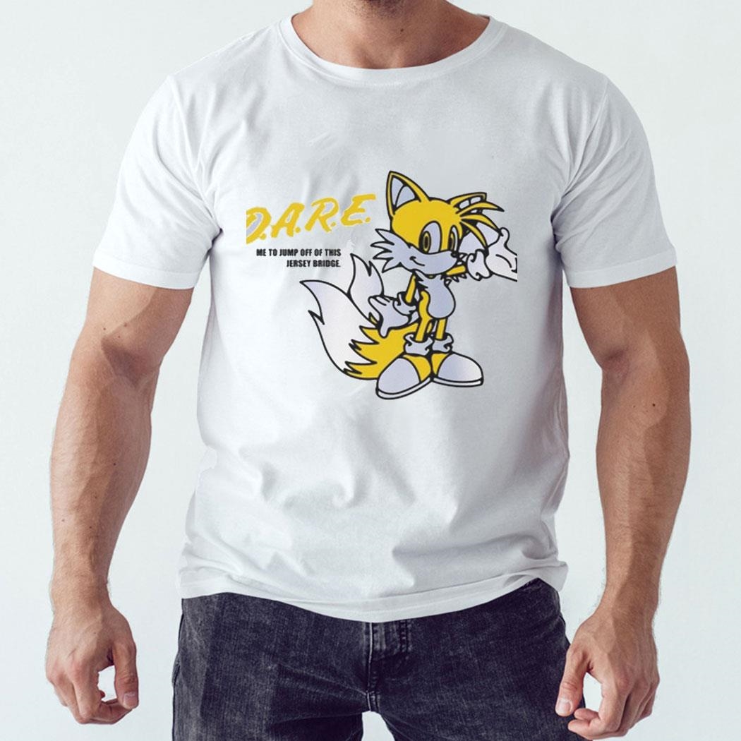 Mamonoworld Dare Me To Jump Off Of This Jersey Bridge Tails Sonic Shirt Hoodie