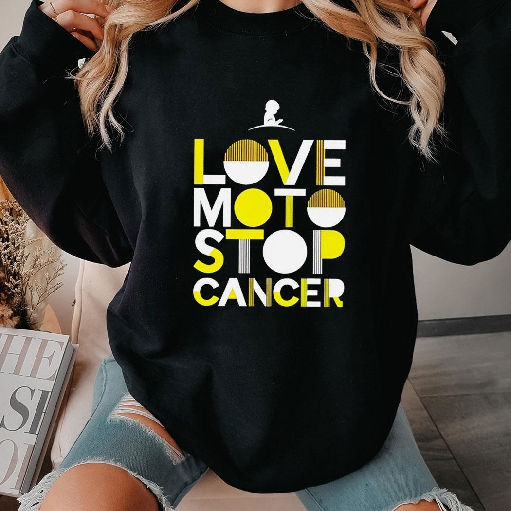 St Jude Love Moto Stop Cancer Shirt Copy