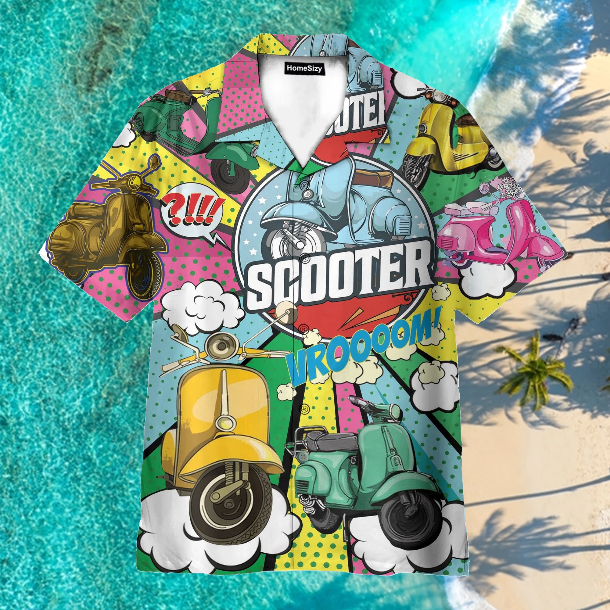 Awesome Scooters Aloha Hawaiian Shirt