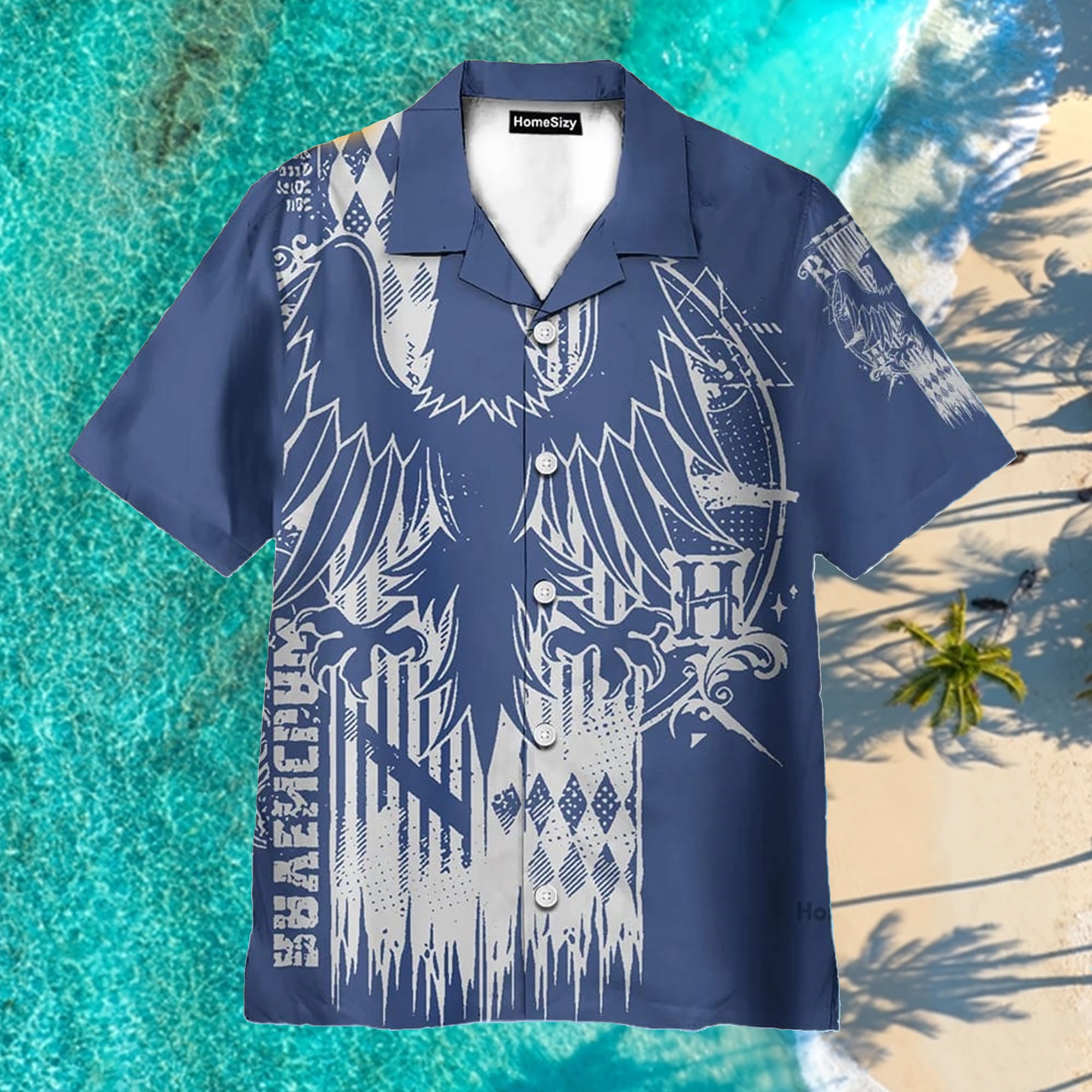 Wizard And Witch Ravenclaw Cosplay Rayon Hawaiian Shirt Wizard And Witch Ravenclaw Cosplay Rayon Hawaiian Shirt