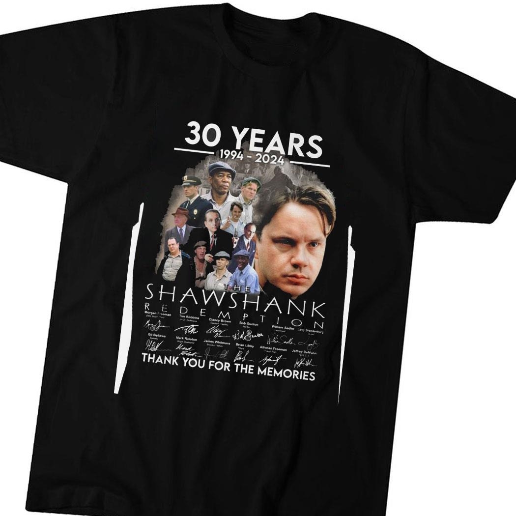 30 Years 1994-2024 Shawshank Redemption Thank You For The Memories Tee Hoodie