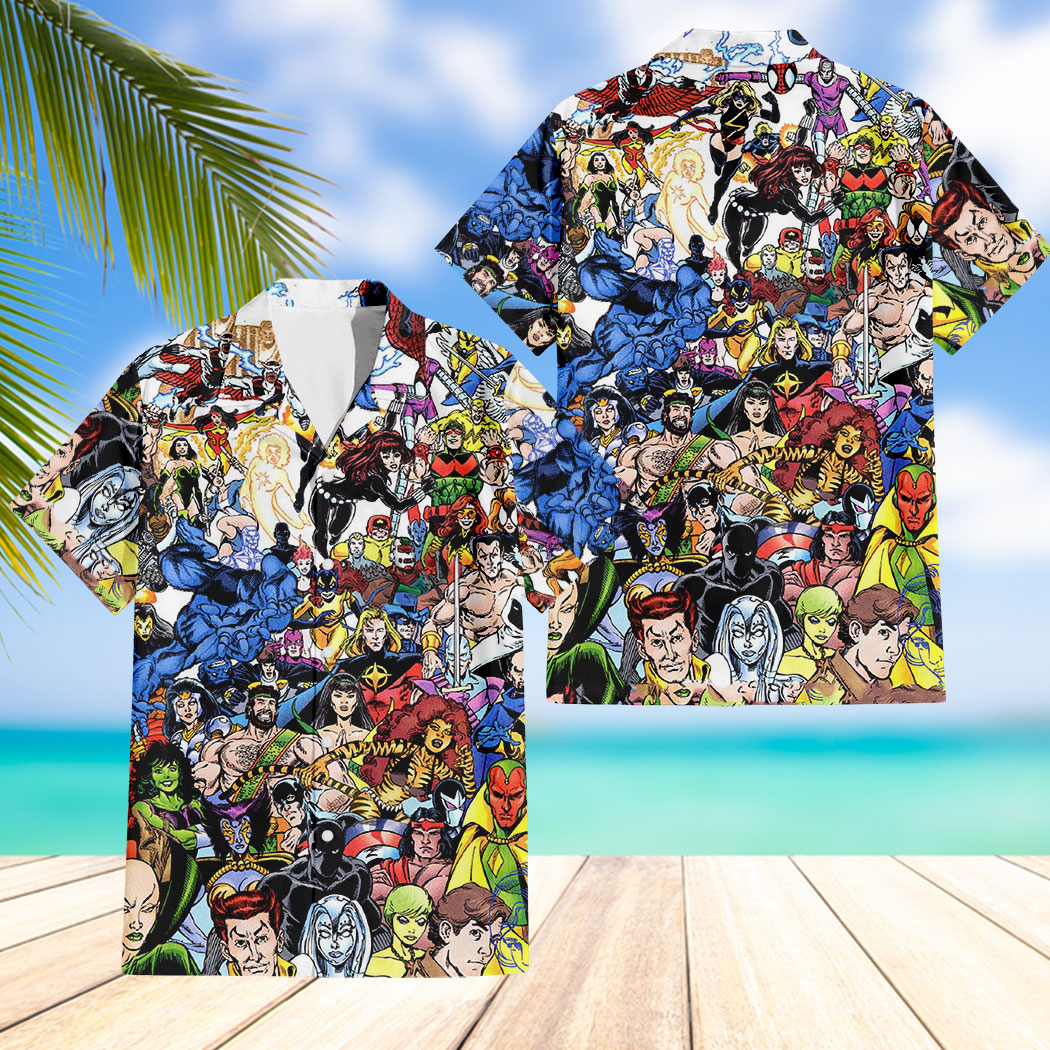 The Avengers by George Perez Hawaiian Shirt