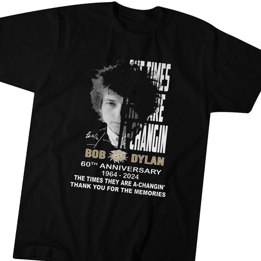 Bob Dylan The Times They Are A-changin 60th Anniversary 1964-2024 T-shirt Hoodie