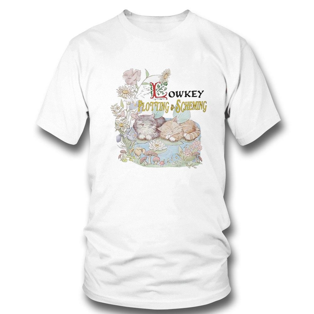 Cats And Flowers Lowkey Plotting And Scheming Shirt Hoodie