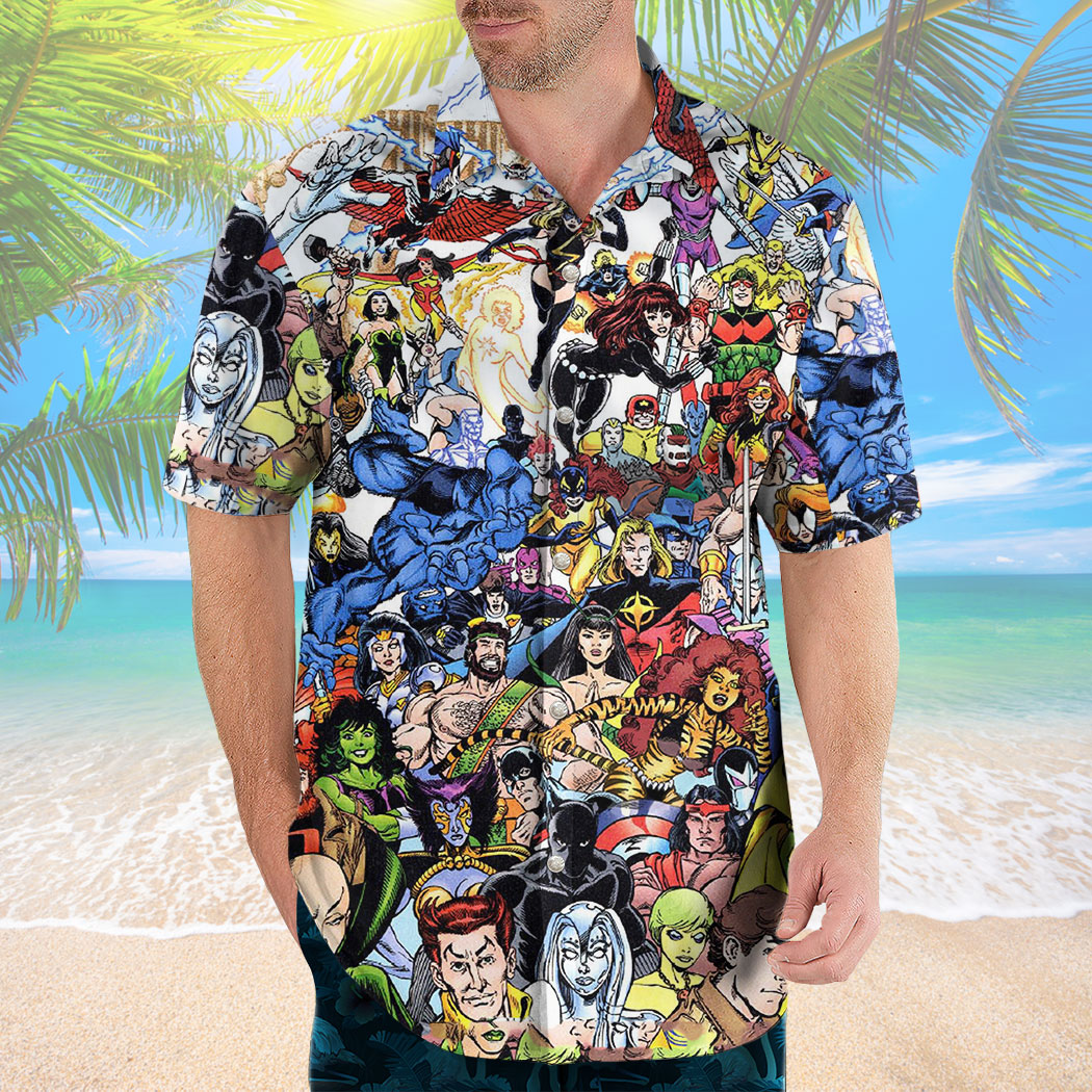 The Avengers by George Perez Hawaiian Shirt