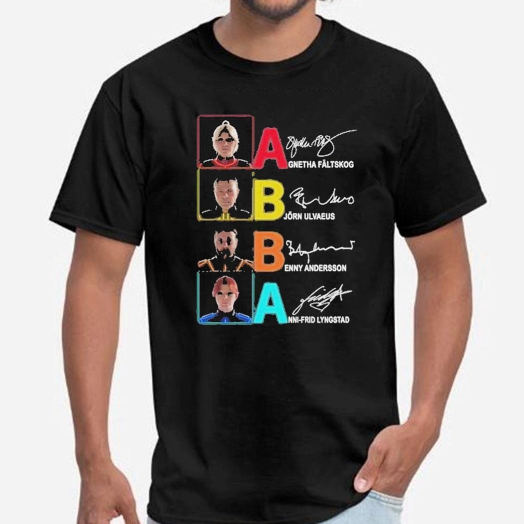 Abba Faltskog Ulvaeus Andersson Lyngstad Fan T-shirt Ladies Tee