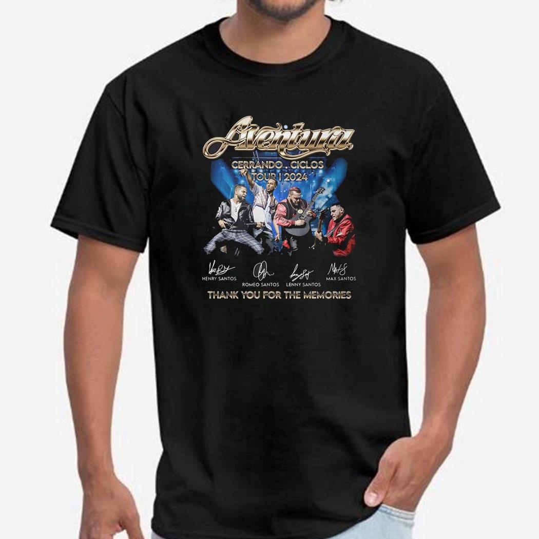 Aventura Cerrando Ciclos Tour 2024 Thank You For The Memories Tee Ls Shirt