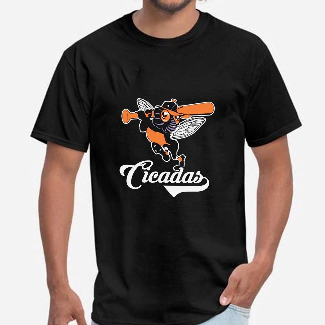 Baltimore Orioles Cicadas Baseball Shirt Ladies Tee