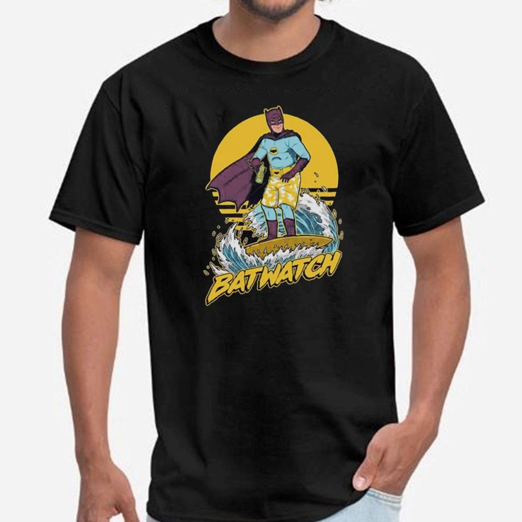 Batman Surfing Batwatch Beach Summer Tee Ls Shirt