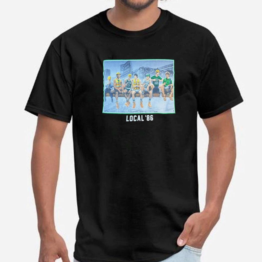 Boston Celtics Local 86 Graphic Basketball Shirt Ladies Tee