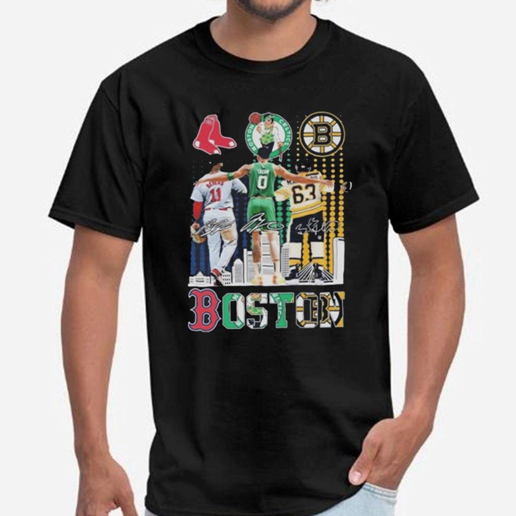 Boston Red Sox Rafael Devers Celtics Jayson Tatum Bruins Brad Marchand Stars Tee Ls Shirt Boston Red Sox Rafael Devers Celtics Jayson Tatum Bruins Brad Marchand Stars Tee Ls Shirt