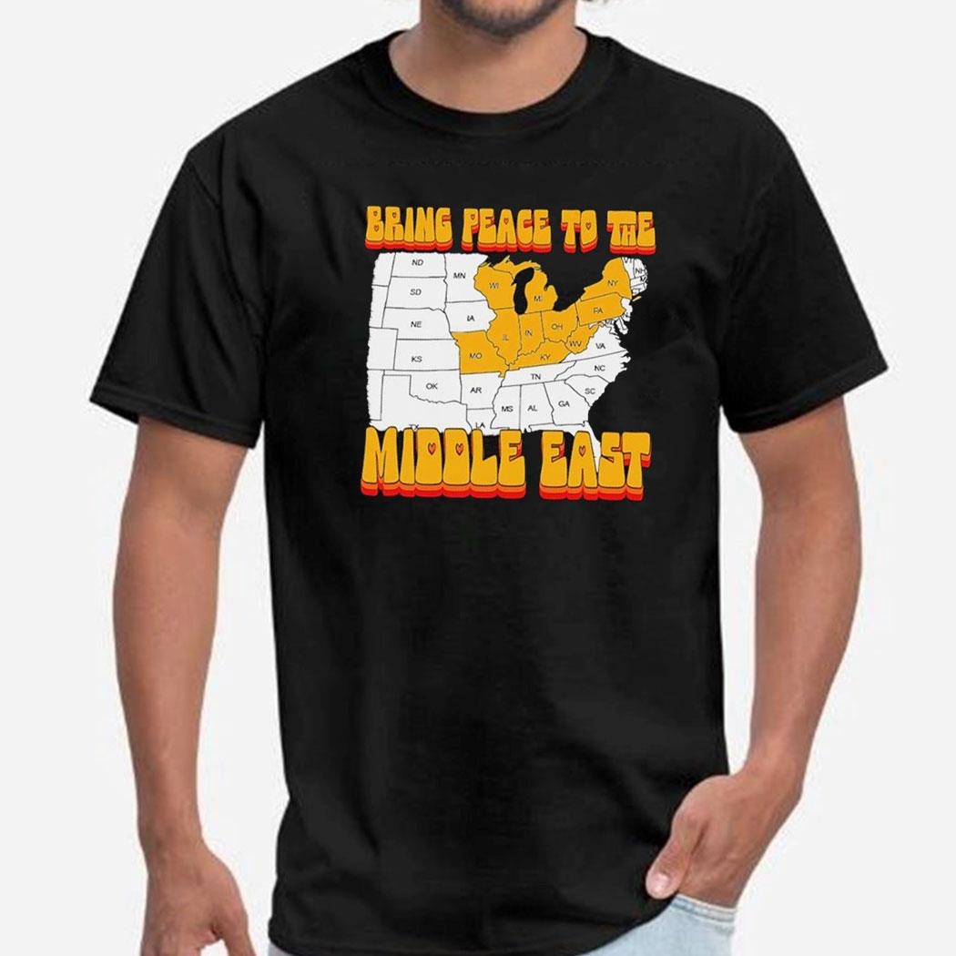 Bring Peace To The Middle East Maps Tee Ls Shirt