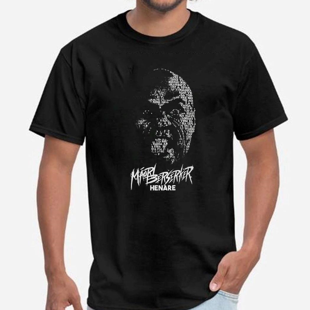 Henare Maori Berserker Face Tee Hoodiepng