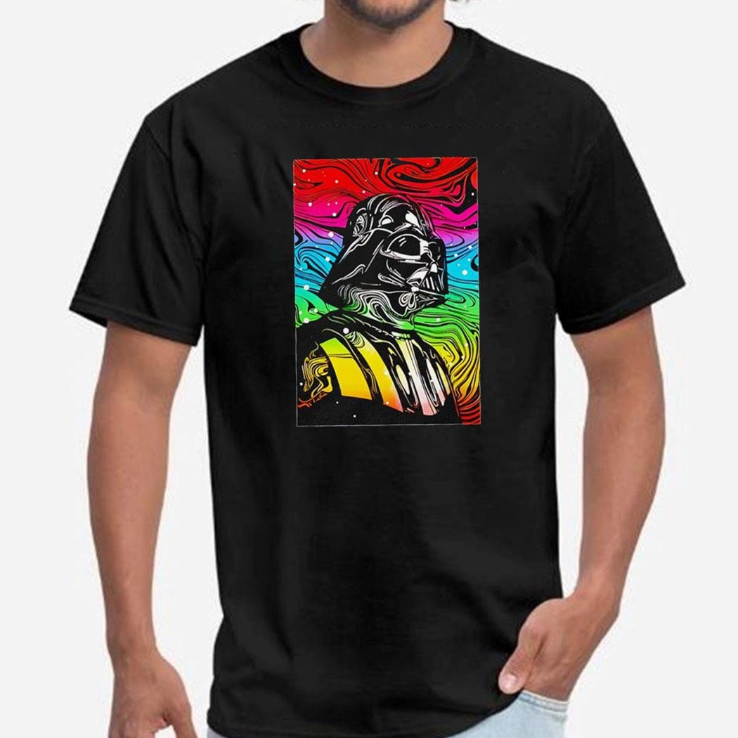 Psychedelic Side Of The Force Darth Vader Star Wars Shirt Ladies Tee