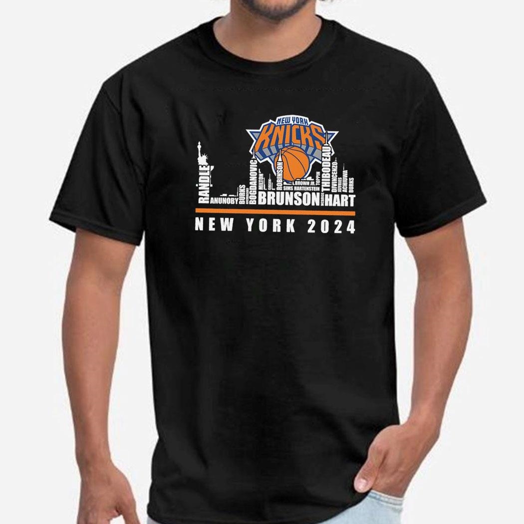 Skyline City New York Knicks 2024 Names Shirt Hoodie