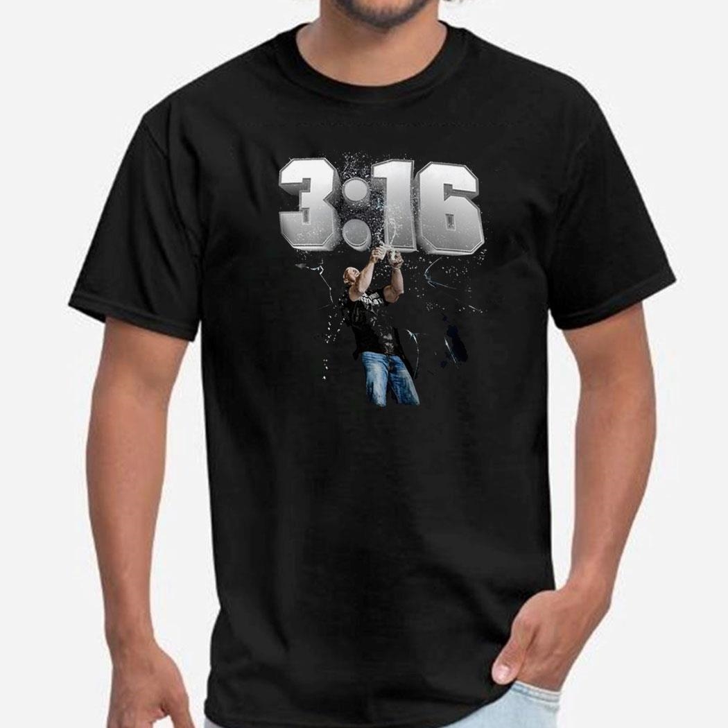 Stone Cold Steve Austin Smashing Cans 316 Day Tee Ls Shirt