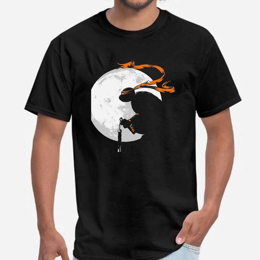 Teenage Mutant Ninja Turtles Michelangelo Moon Nunchaku Tee Ls Shirt