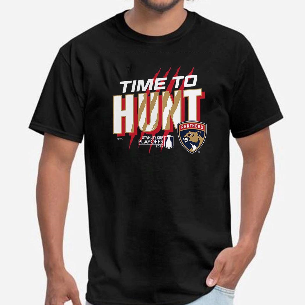 Time To Hunt Florida Panthers Fanatics Branded 2024 Stanley Cup Playoffs Slogan T-shirt Hoodie