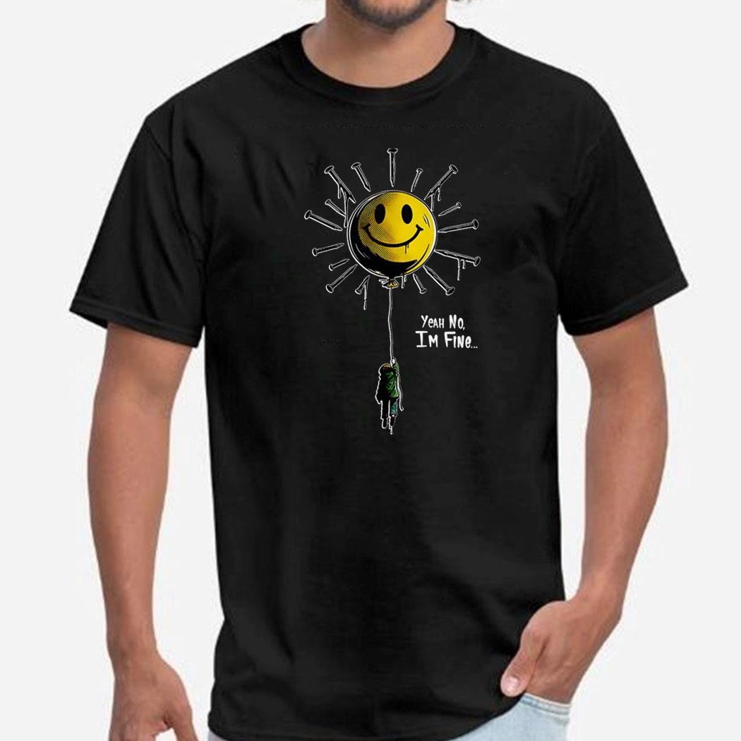 Yeah No I’m Fine Emoji Smile Tee Ls Shirt