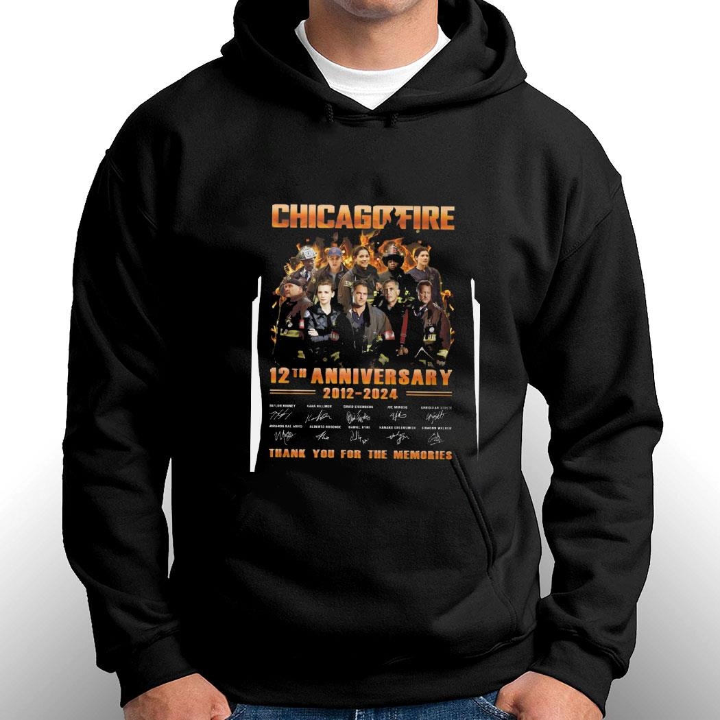 Chicago Fire 12th Anniversary 2012-2024 Thank You For The Memories Tee Hoodie Ls Shirt Chicago Fire 12th Anniversary 2012-2024 Thank You For The Memories Tee Hoodie Ls Shirt