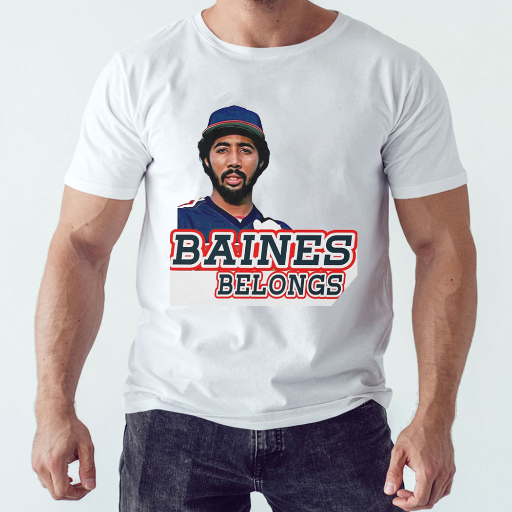Baines Belongs Harold Baines Chicago White Sox Hall Of Fame Shirt Hoodie