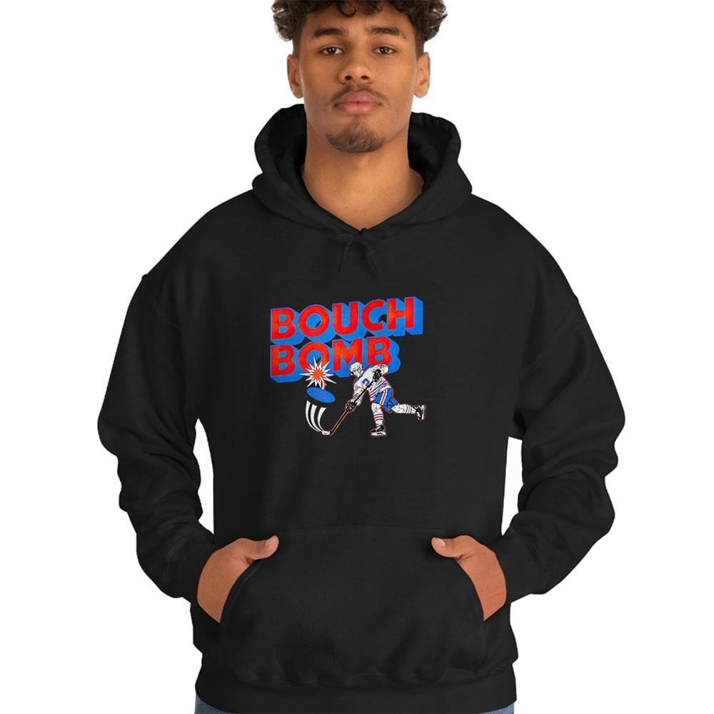 Bouch Bomb Evan Bouchard Edmonton Oilers Tee Hoodie Bouch Bomb Evan Bouchard Edmonton Oilers Tee Hoodie