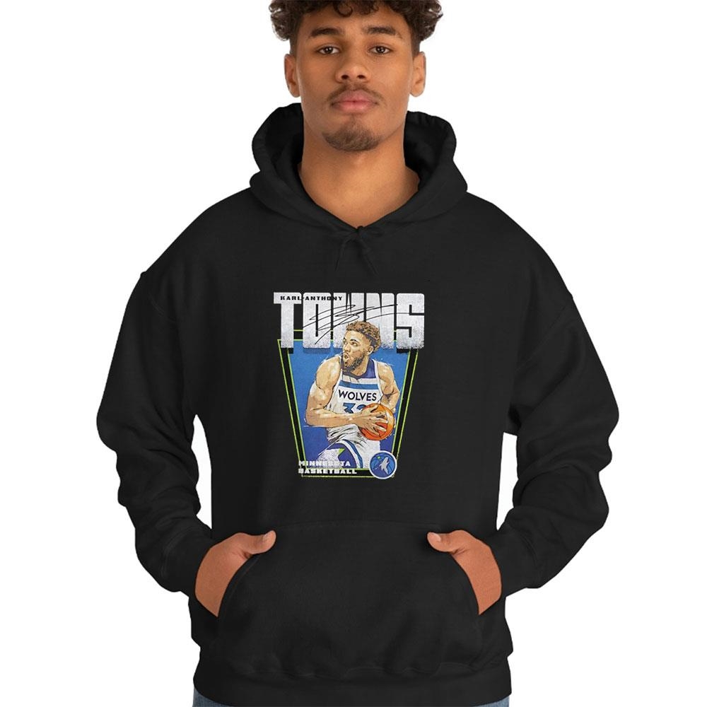 Karl Anthony Towns Minnesota Timberwolves Basketball Signature Tee Hoodie Karl Anthony Towns Minnesota Timberwolves Basketball Signature Tee Hoodie