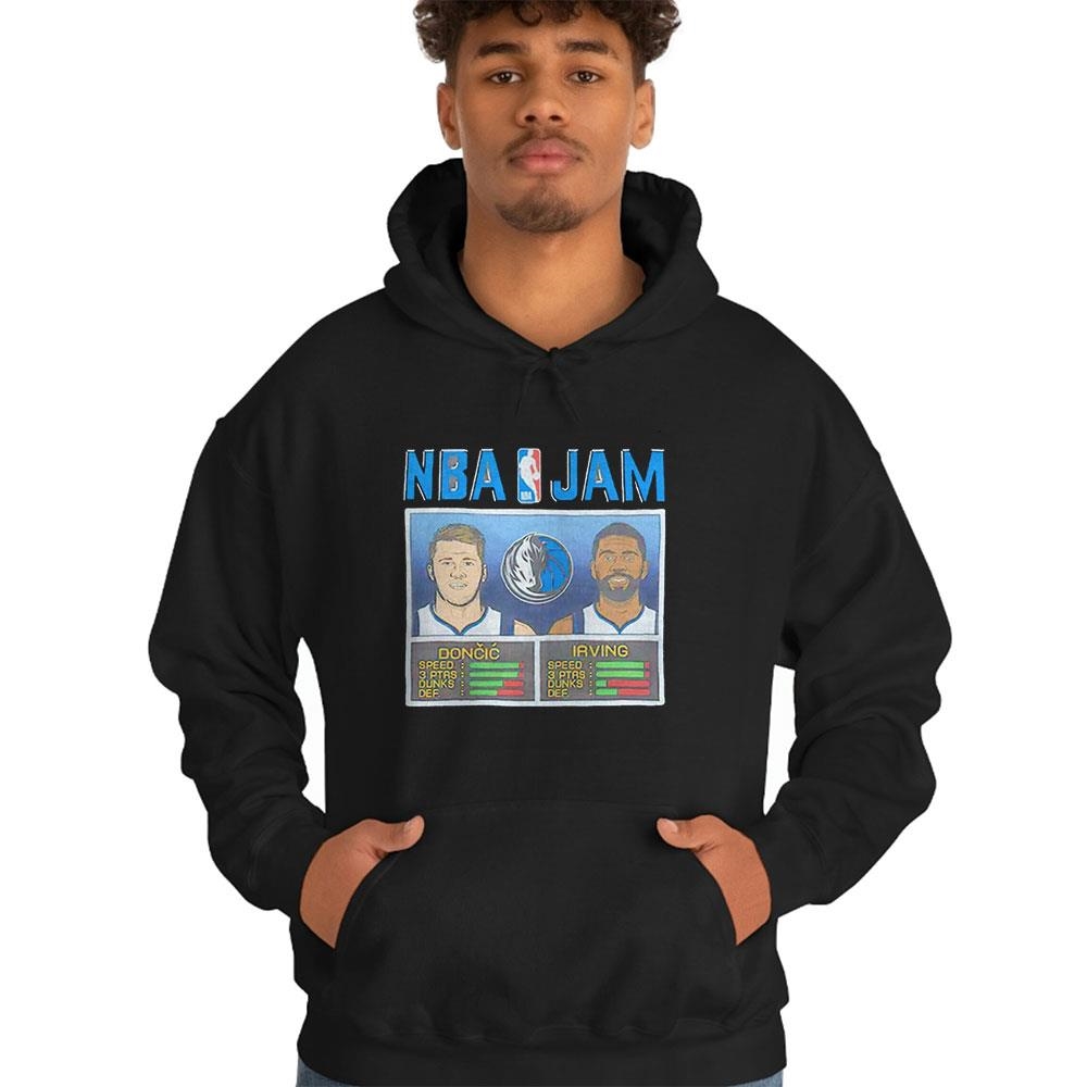 Nba Jam Luka Doncic Kyrie Irving Dallas Mavericks Tee Hoodie Nba Jam Luka Doncic Kyrie Irving Dallas Mavericks Tee Hoodie