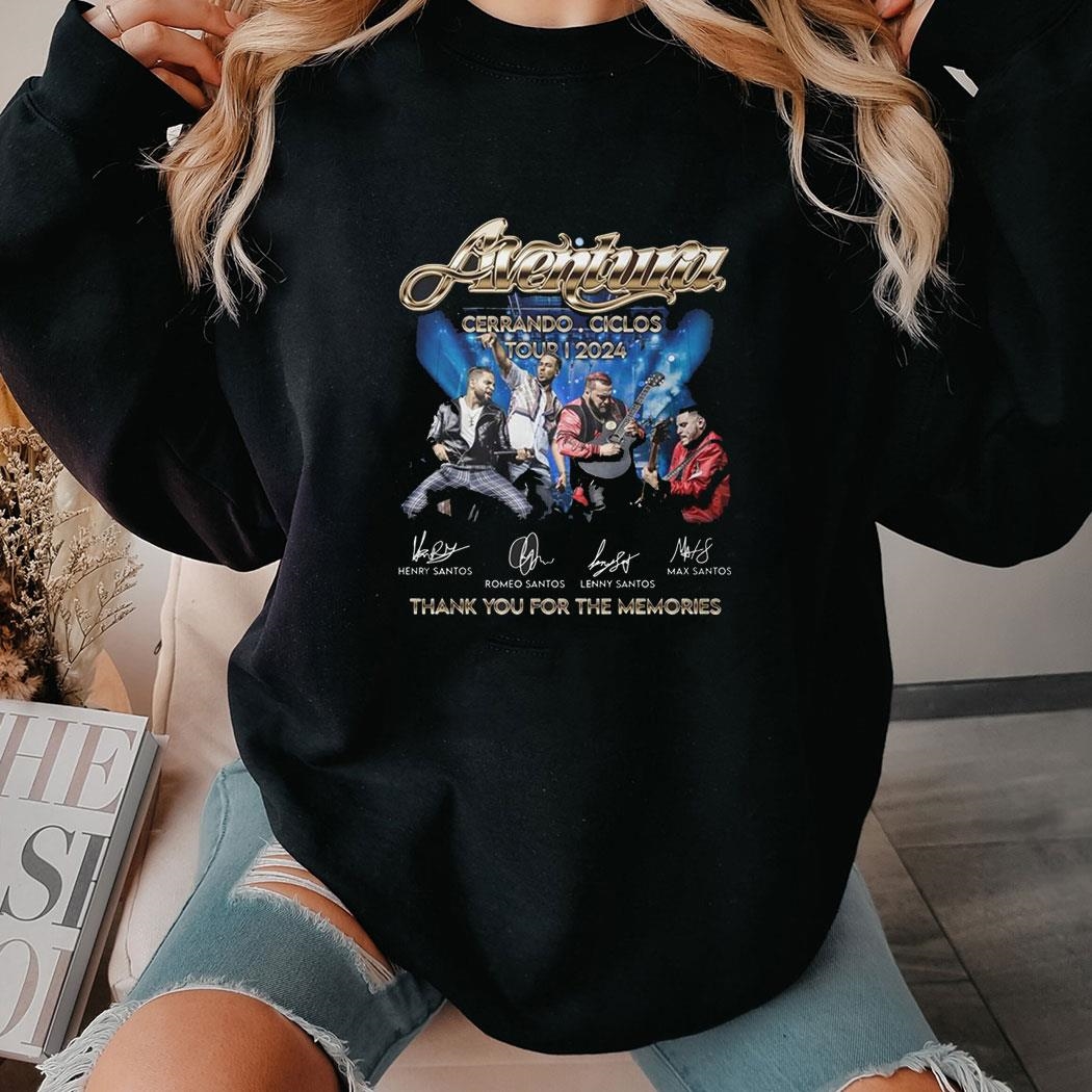 Aventura Cerrando Ciclos Tour 2024 Thank You For The Memories Tee Ls Shirt