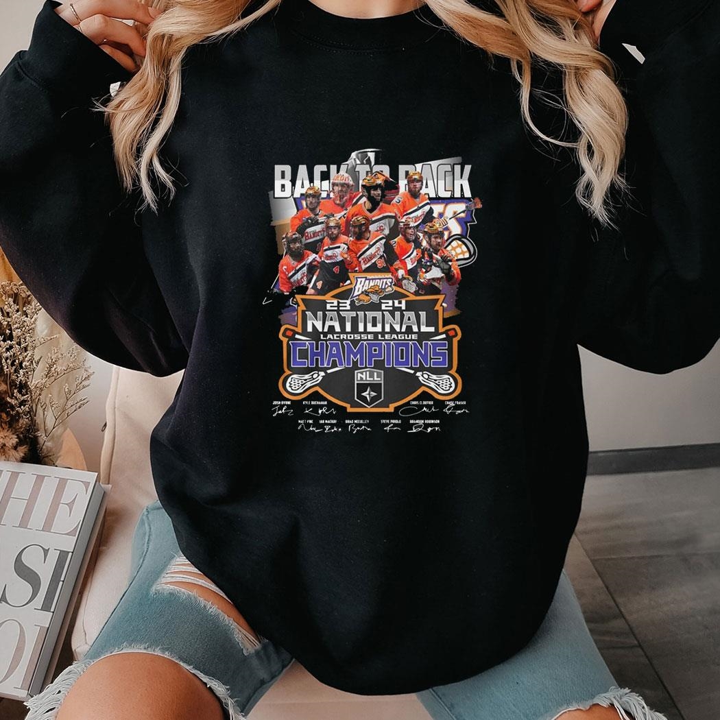 Back To Back Buffalo Bandits 2023-2024 Nll Champions Tee Ls Shirt