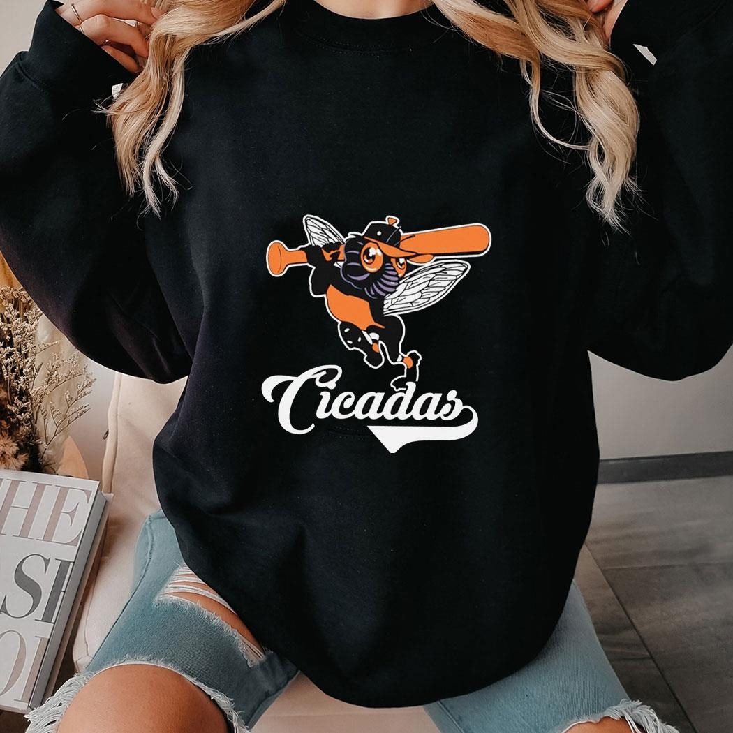 Baltimore Orioles Cicadas Baseball Shirt Ladies Tee