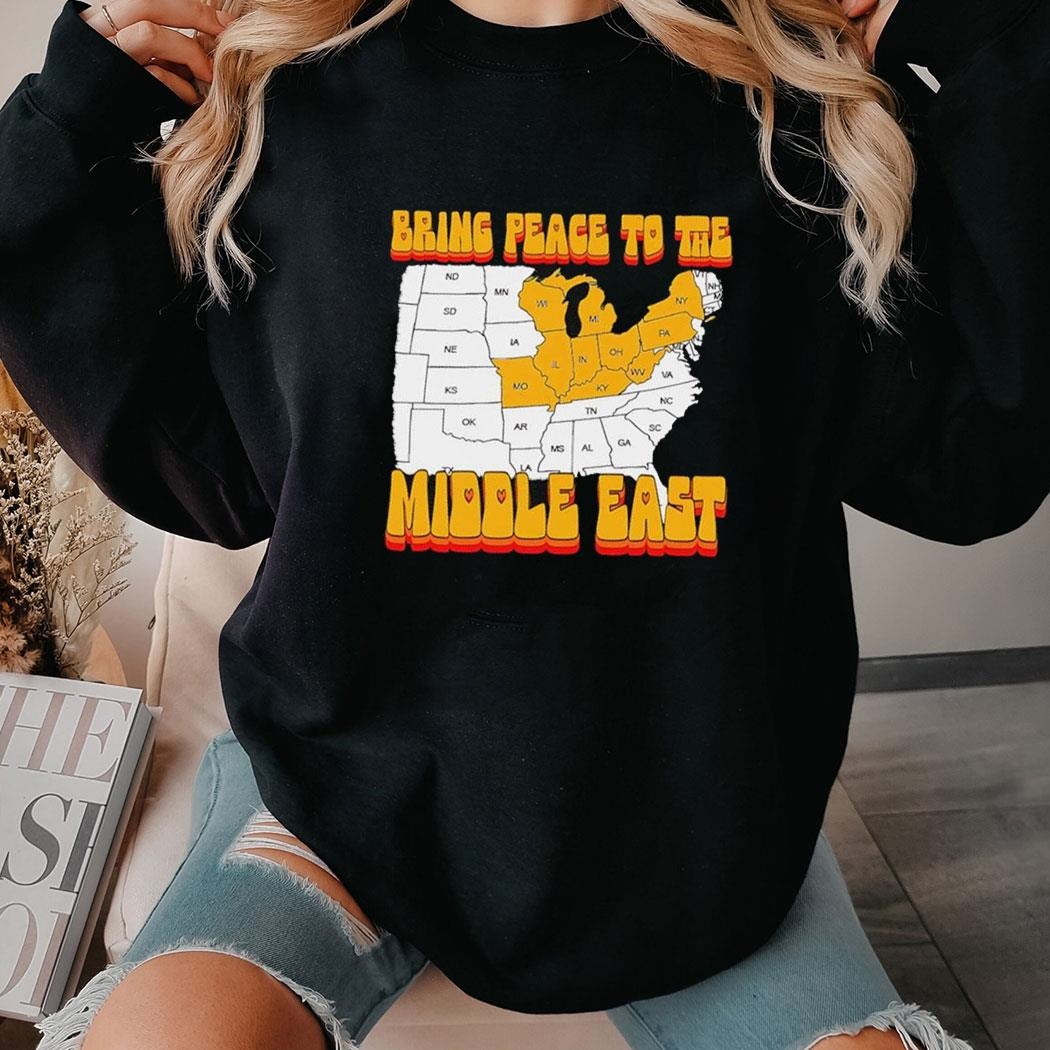 Bring Peace To The Middle East Maps Tee Ls Shirt