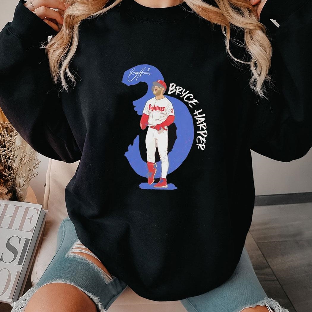 Bryce Harper Philadelphia Phillies Baseball Signature Tee Hoodie