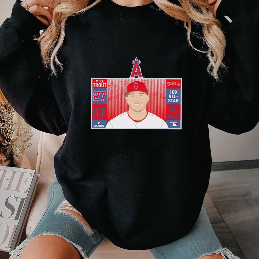 Los Angeles Angels Mike Trout 10x All-star 3x Mvp Tee Hoodiepng