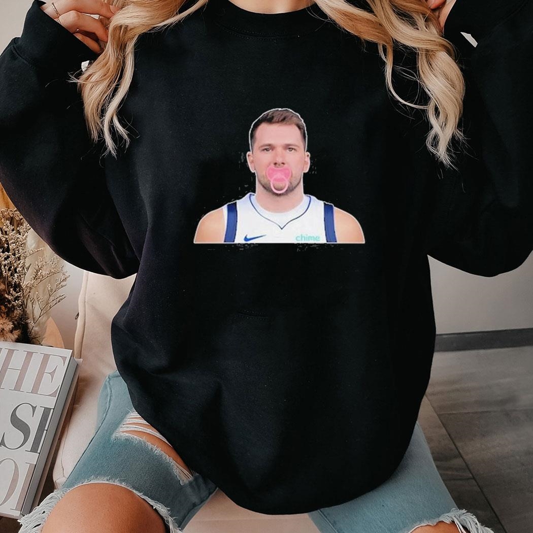 Luka Doncic With Soft Bodied Baby Shirt Ladies Tee