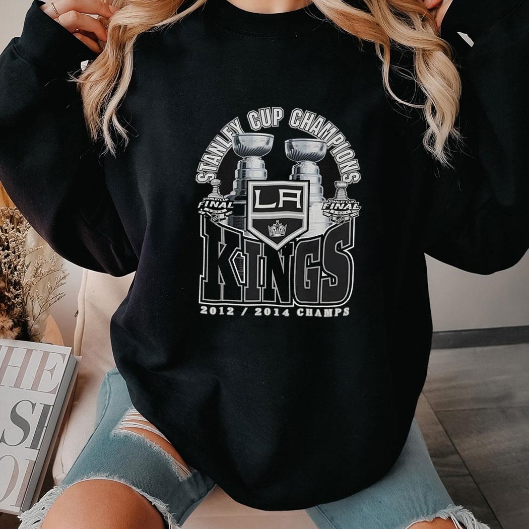 Mitchell Ness Los Angeles Kings Stanley Cup Champions 2012 2014 Champs Shirt Hoodie