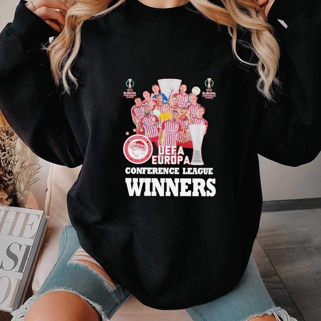 Olympiakos Fc Uefa Europa Conference League Winners Tee Hoodiepng