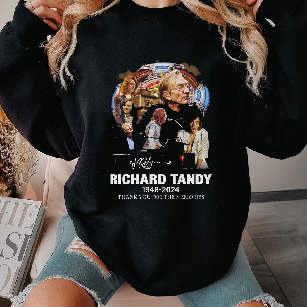 Richard Tandy 1948-2024 Signature Thank You For The Memories T-shirt Hoodie