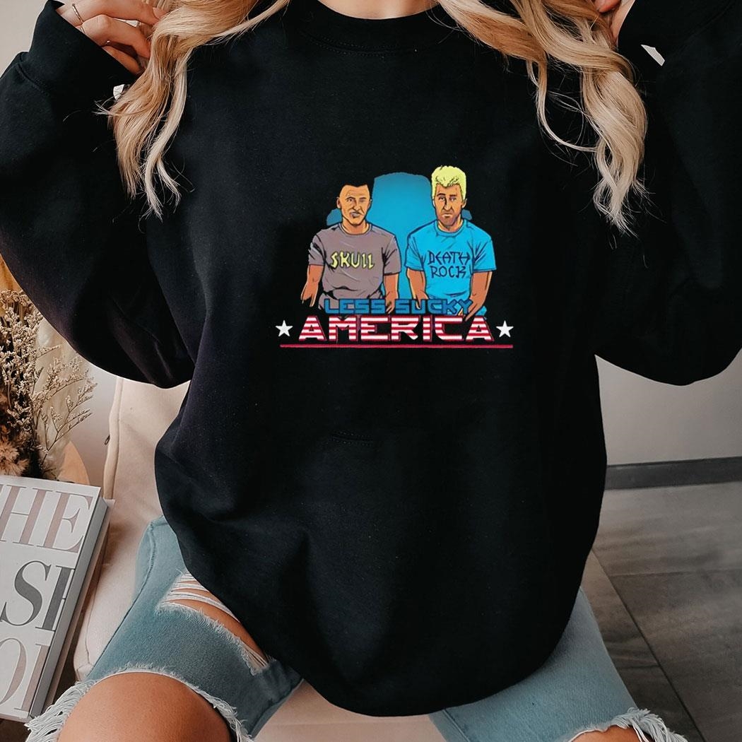 Ryan Gosling And Mikey Day As Beavis And Butt-head Less Sucky America Shirt Ladies Tee