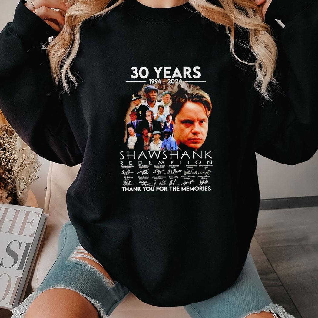 Shawshank Redemption 30 Years 1994-2024 Thank You For The Memories Tee Hoodie