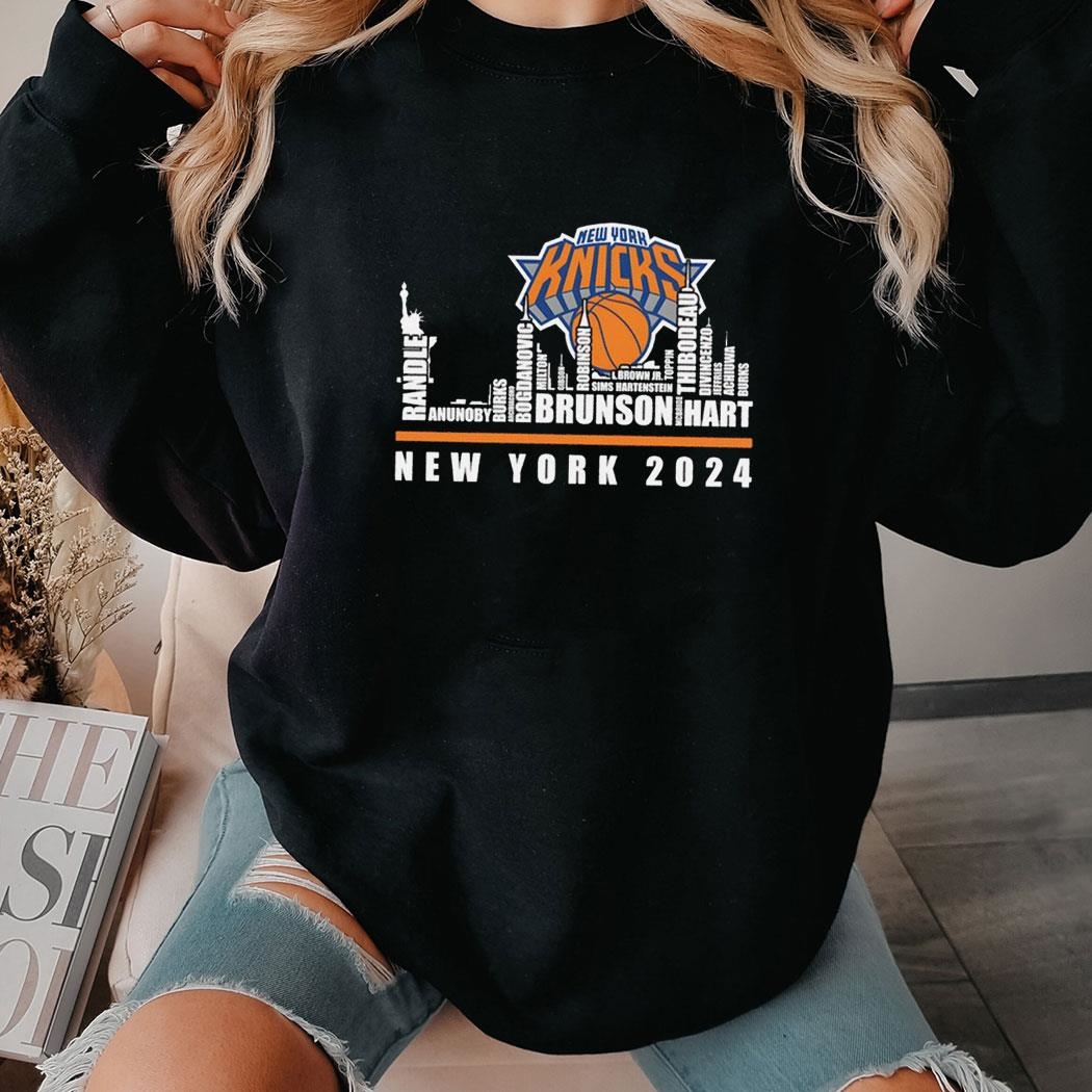Skyline City New York Knicks 2024 Names Shirt Hoodie