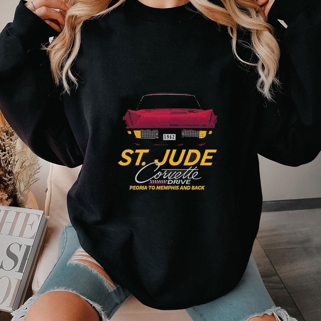St Jude Memphis To Peoria Corvette Drive Tee Ls Shirt